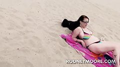 Desire Deluca BBW in Bikini at the Beach Sucking and Fucking