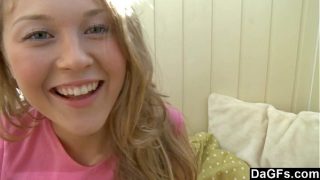 Blonde Teen Moaning In Pleasure While Masturbating